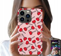 ETUI DO IPHONE 14 PRO - KOBIECE, MODNE WZORY LIZAKI W SERCA CASE
