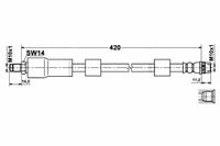 Citroen C4 Zestaw Przewodów Hamulcowych Elastycznych Gumowych