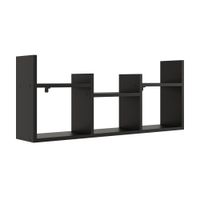 Dekoracyjna półka wisząca, 97x18x40 cm, czarny, mat | TYLETEGOTU