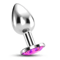 crushious bijou anal plug small pink - metalowy model z ozdobnym kryształem