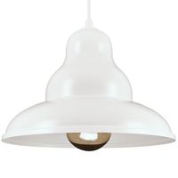 BULMA 1 Lampa wisząca - Industrialna, metalowa, biała 1xE27