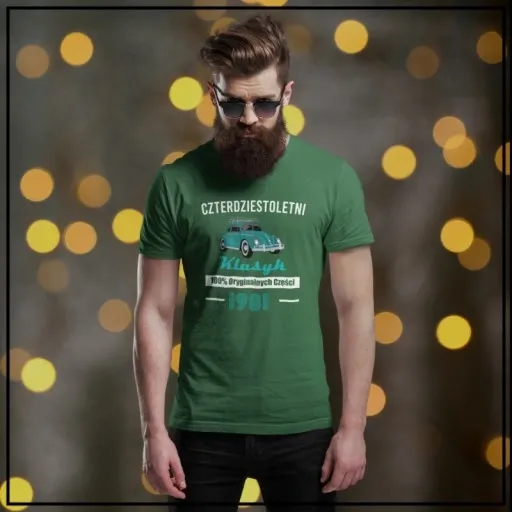 PREZENT NA 30 40 50 60 70 URODZINY DLA TATY FACETA MĘSKA KOSZULKA KLASYK zdjęcie 9