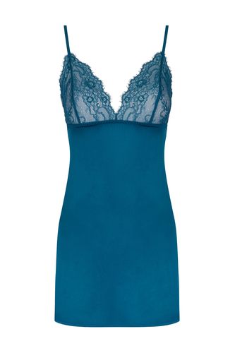 SATYNOWA KOSZULKA NOCNA Z KORONKĄ MORSKI S/M na Arena.pl