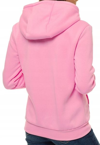Damska bluza dresowa z kapturem rozpinana S różowa zdjęcie 3