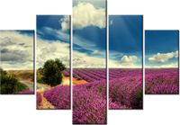 105CM 150CM OBRAZ 5 ELEM LAWENDOWY KRAJOBRAZ DRUK