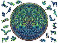 Puzzle Drewniane Premium 3D dla dorosłych Mandala Drzewo Życia XXL Adawoo