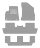 Dywaniki welurowe OSLO Peugeot 5008 I 2009-2017 7os. szare 4 szt.