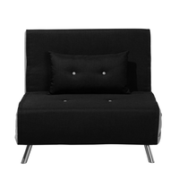 Sofa rozkładana czarna FARRIS