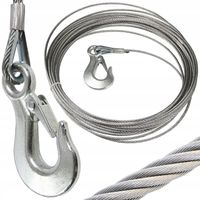 LINA LINKA STALOWA DO WYCIĄGARKI 4MM 15M DO QUADA AUT TERENOWYCH 2000LB
