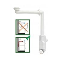 Syfon umywalkowy Lira oszczędzający miejsce 32- 40 ukryty syfon, biały