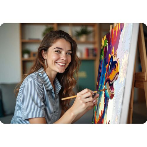 Obraz do malowania po numerach 40x50 cm Massido Dino na Arena.pl