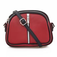 VERA PELLE torebka damska skórzana listonoszka 3 komorowa V463 bordowa