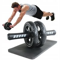 KÓŁKO DO ĆWICZEŃ BRZUCHA AB WHEEL ROLLER Z MATĄ POD KOLANA METEORA