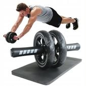 KÓŁKO DO ĆWICZEŃ BRZUCHA AB WHEEL ROLLER Z MATĄ POD KOLANA METEORA