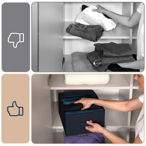 2x organizer pudełko pojemnik na ubrania jeansy do szuflady szaf na Arena.pl