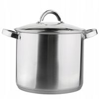 Garnek na indukcję stal nierdzewna DUŻY z pokrywką Altom Design Fabio 8,5 l