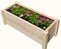 DONICA DREWNIANA OGRODOWA ZEWNĘTRZNA 83x35cm SOLIDNA SKRZYNKA NA ROŚLINY