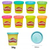 PLAY DOH CIASTOLINA zestaw 8 TUB z ciastoliną neonowe kolory zestaw +2 lata