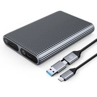 Kieszeń obudowa AM2C3-2SN na dwa dyski M.2 SATA+NVME USB-C 10Gb/s - szara