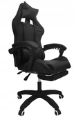 Fotel gamingowy obrotowy regulacja krzesło dla gracza ekoskóra KG104 czarny