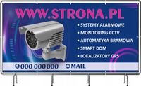 Baner reklamowy 100x50 cm z oczkami Systemy alarmowe i monitoring