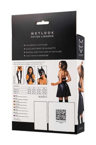 glossy marisa, dress, wetlook, black, m na Arena.pl