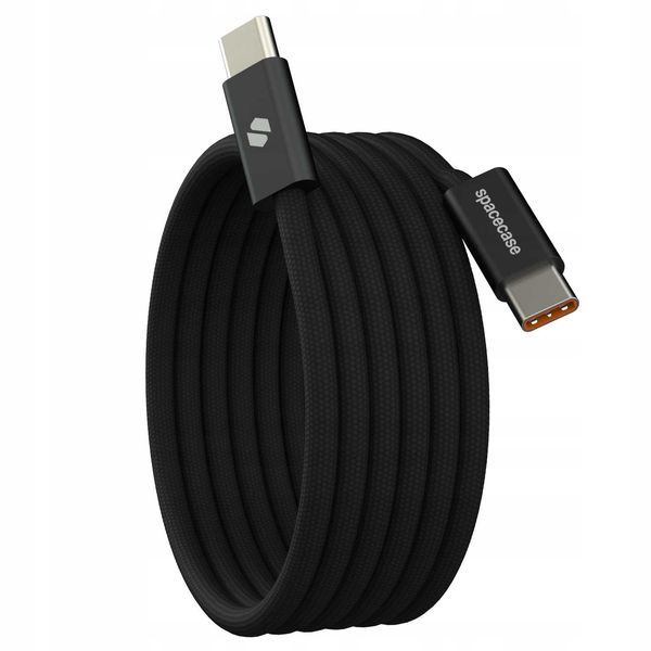 Spacecase Usb-C To Usb-C Magnetic Cable 1M 100W Cl06 Black zdjęcie 2