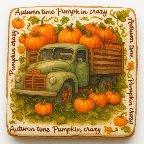 CIASTKO LUKROWANE BIG STOCK PUMPKIN ROZ.S  KWADRAT AT RĘCZNIE ROBIONE na Arena.pl