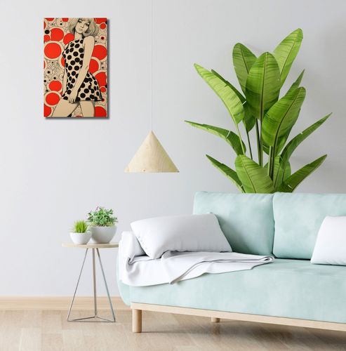 Obraz 30x50cm Czerwone Kropki na Arena.pl