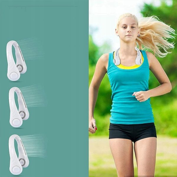 PRZENOŚNY WENTYLATOR NA SZYJĘ MINI BEZŁOPATKOWY CHŁODZIARKA AKUMULATOROWY zdjęcie 7