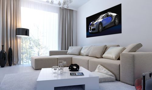 Obraz Drukowany 100X40 Błękitne Bugatti Veyron na Arena.pl