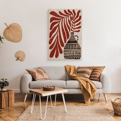 Obraz Na Płótnie Azteckie Wzory Rośliny Abstrakcja Boho 50cm x 70cm na Arena.pl