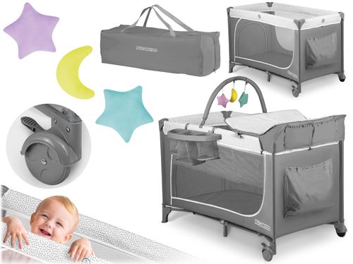 Łóżeczko turystyczne 125x65x78cm RK-241 szare na Arena.pl