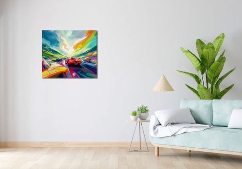 Obraz 70x60cm Wyścig Przy Barwach na Arena.pl
