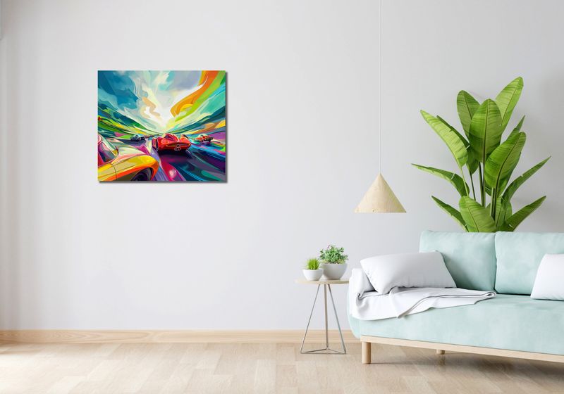 Obraz 70x60cm Wyścig Przy Barwach zdjęcie 2