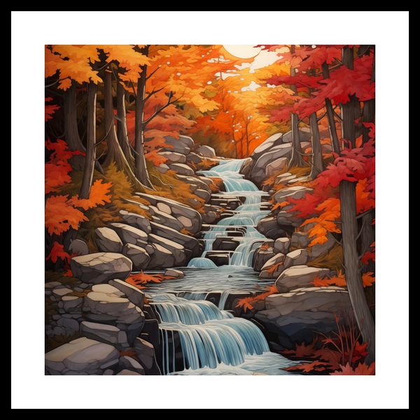 Plakat 30x30cm Jesienne Wodospady zdjęcie 3