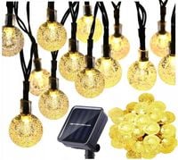 SOLARNA GIRLANDA LAMPKI 40 LED ŁAŃCUCH KULE OGRODOWE OZDOBA BALKON SZNUR 6m