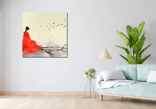 Obraz 90x90cm Diva Na Gałęzi na Arena.pl