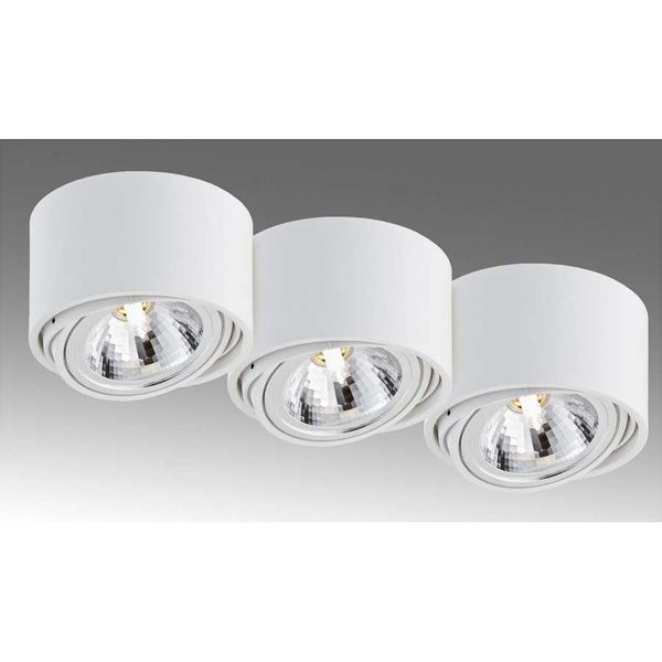 Regulowany plafon LUMOS 3 70253301 Kaspa natynkowy downlight biały zdjęcie 1