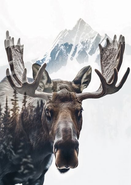 Plakat 64x90cm Łoś Duch Lasu zdjęcie 1