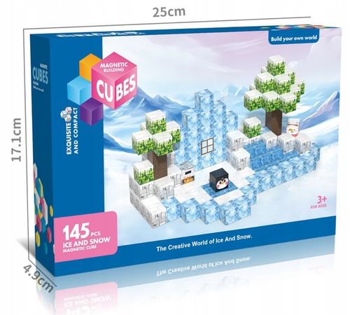 KLOCKI MAGNETYCZNE 2 cm kostki budowlane konstrukcyjne BLOKI SZEŚCIANY 145 na Arena.pl