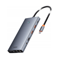 13w1 HUB adapter PortalJoy Series USB-C HDMI DP VGA USB-A PD RJ45 SD TF AUX