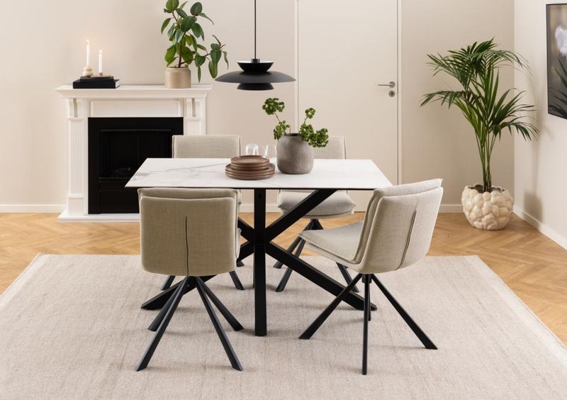 Krzesło Flynn beżowe zdjęcie 2