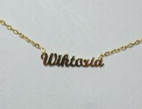 Złota Celebrytka Stal Chirurgiczna Imię Wiktoria