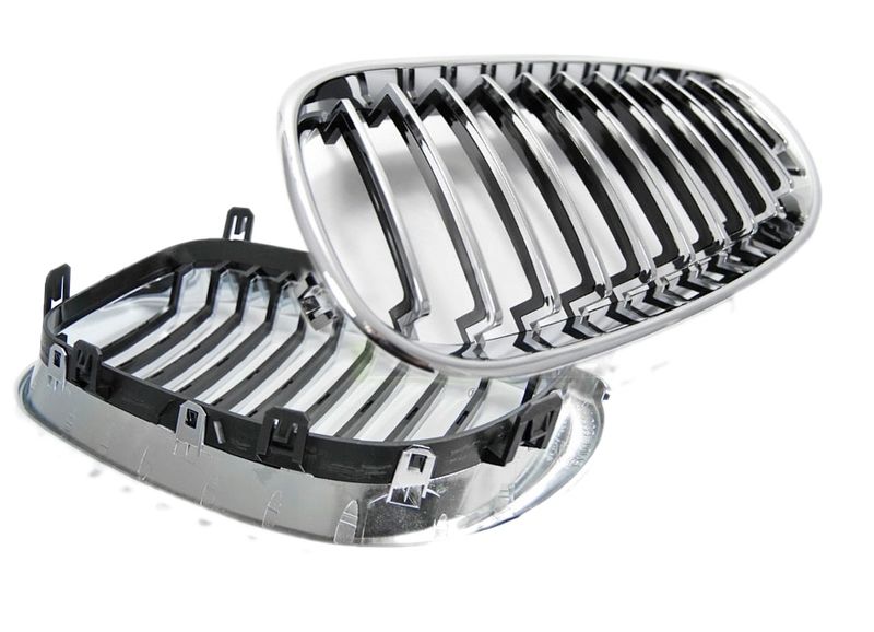 GRILL NERKI BMW E60/E61 03-10 CHROME zdjęcie 5