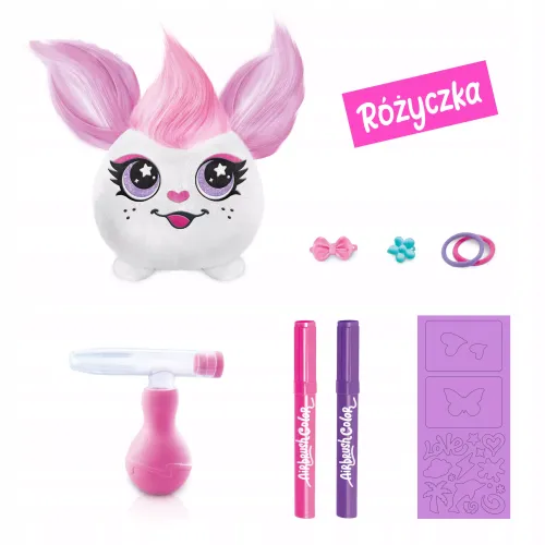 Projekt Plusz Fryzurki - Plusz z ręcznym aerografem RÓŻYCZKA na Arena.pl