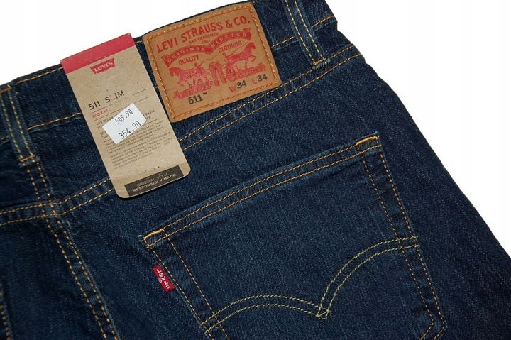 LEVIS 511 34/34 W34 L34 granatowe 5430 pas 90 cm zdjęcie 5