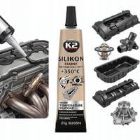 k2 silikon czarny luz uszczelka wysokotemperaturowa +350°c 21g tubka b205n