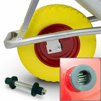 17202 Koło bezdętkowe od taczki ośka łożyska 4,8 pełne