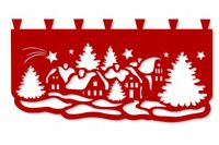 M10 Zazdrostka kuchenna firana ŚWIĄTECZNY KRAJOBRAZ Boże Narodzenie 90x50